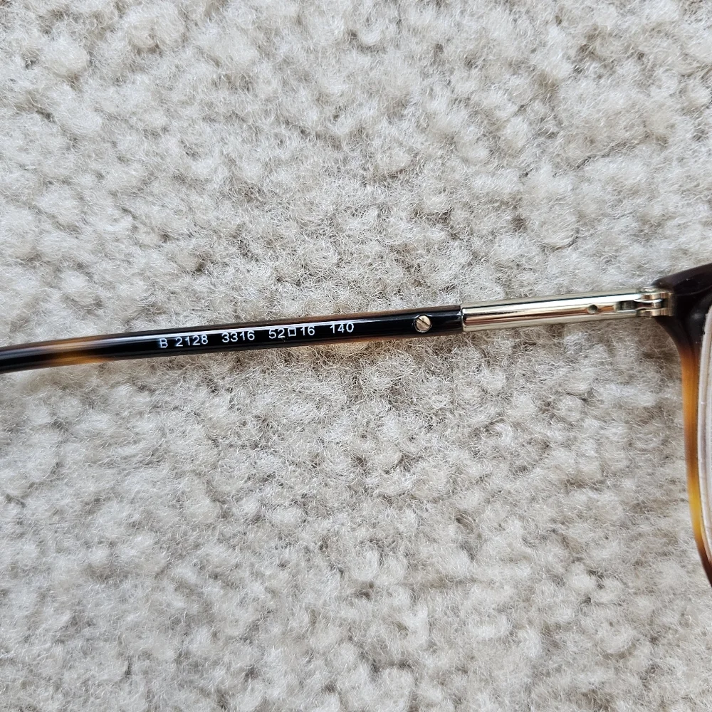 Burberry B2128 rounded oval eyeglasses 52mm brown tortoise shell 52-16-140